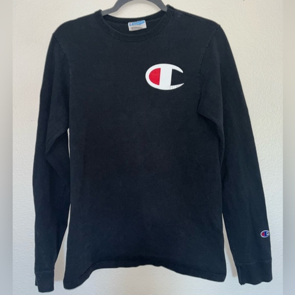 Vintage Champion Long Sleeve Graphic T Shirt 🌵 Small
